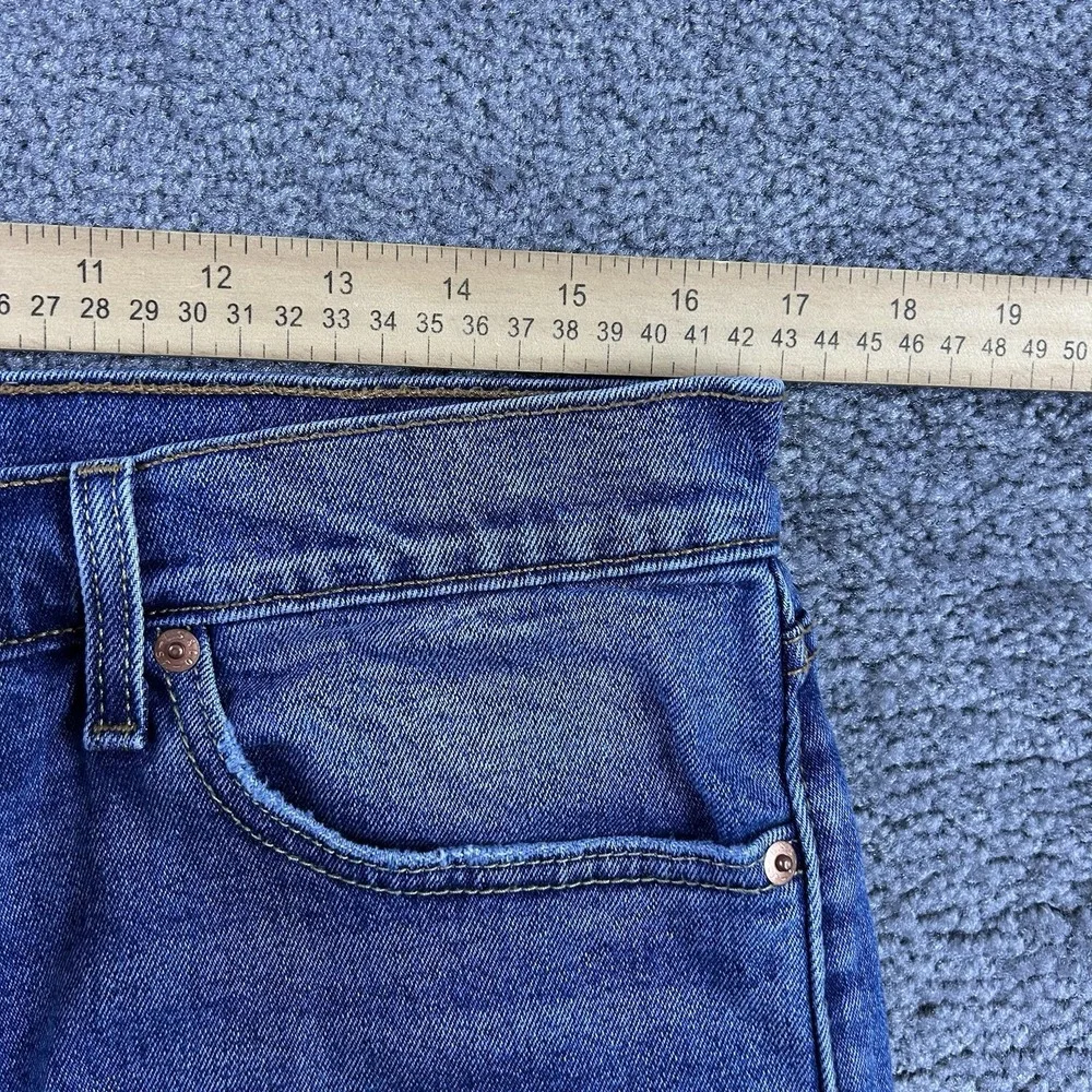 Levis 511 Slim Fit Cut Off Denim Shorts Mens 32 Blue Medium Wash Raw Hem Jorts